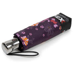 Parapluie Alpha X-TRA Solide Isotoner Fleurs aubergine
