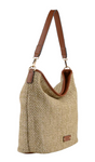 Philippa straw shoulder handbag