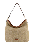 Philippa straw shoulder handbag