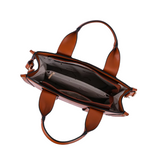 Grand sac à main Basic Clover Cognac