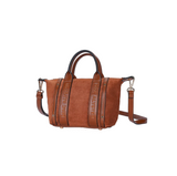 Petit sac à main Abrielle effet daim Marron Mac Alyster