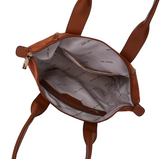 Sac à main shopping effet daim marron Abrielle Mac Alyster