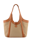 Sac à main porté épaule en paille Margareth Beige/Camel