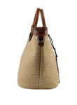 Grand sac à main en paille Willina Beige/Camel