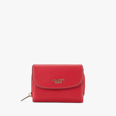 Petit portefeuille Petula rouge – Compact et tendance