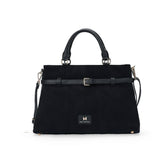 Sac à main effet velours Glysia Noir Mac Alyster