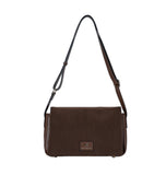 Sac à main en bandoulière effet velours Glysia Marron Mac Alyster
