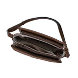 Sac à main en bandoulière effet velours Glysia Marron Mac Alyster