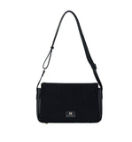 Sac à main en bandoulière effet velours Glysia Noir Mac Alyster