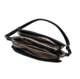 Sac à main en bandoulière effet velours Glysia Noir Mac Alyster