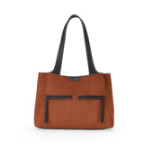Sac shopping Fauve effet daim Cognac Mac Alyster