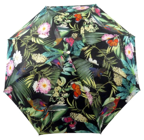 Parapluie pliant Jungle Bird NoirGuy de Jean