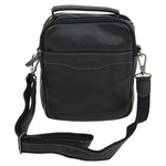 Men's leather shoulder bag Katana 69318 Black