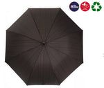 X-TRA Solid Isotoner Folding Umbrella Black/Stripes Men 09379