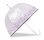 Transparent Bell Umbrella Isotoner 09496 Butterflies/Flowers